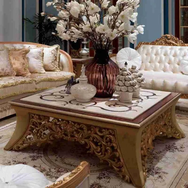 Luxury square coffee table