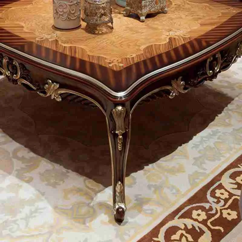 Luxury square coffee table with wood material texture – Coffee Tables design