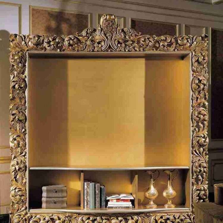 Luxury tall tv stand with wood carved 1