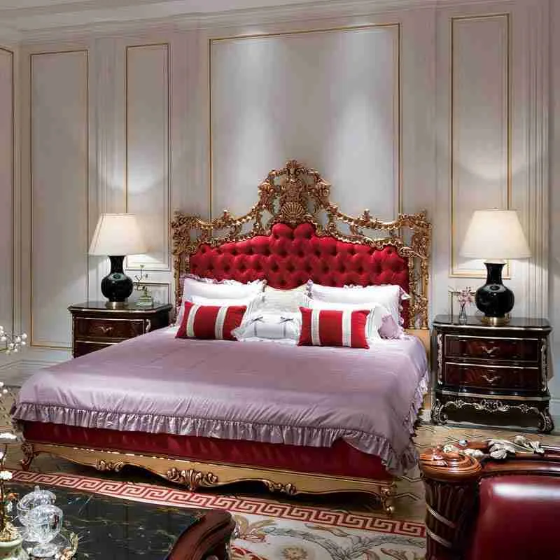 Luxury tufted queen bed