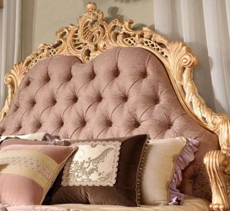 Pink Fabric Custom Queen Bed: Luxury for Spacious Bedrooms - Image 2