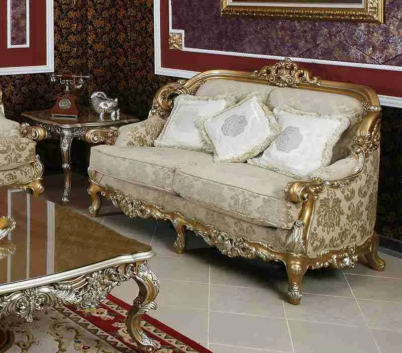 Luxury vintage sofas with wood carving