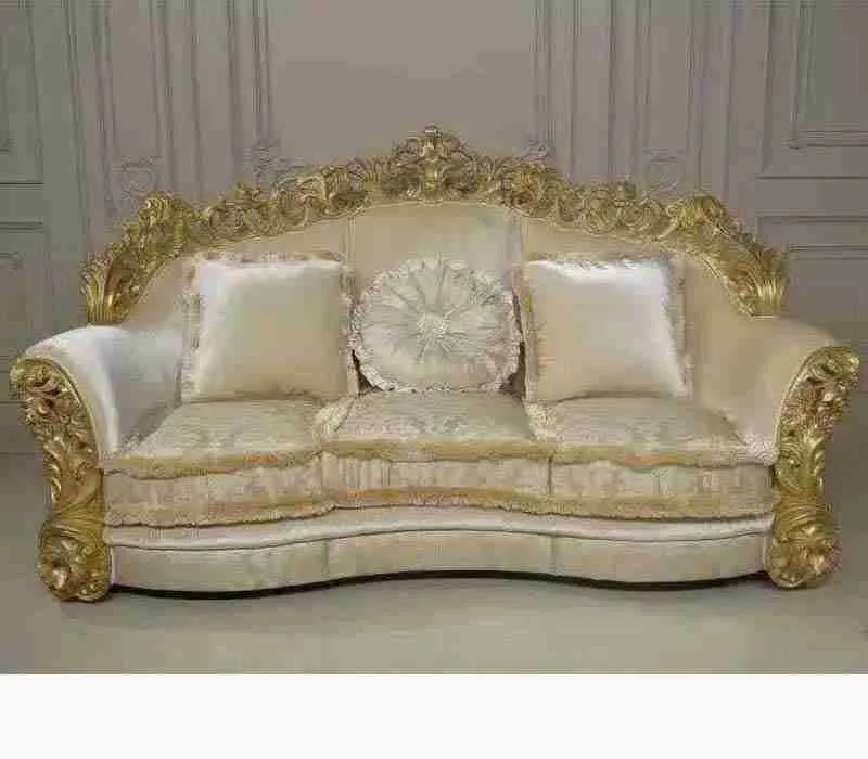 Rococo Gilded 3-Seater Sofa