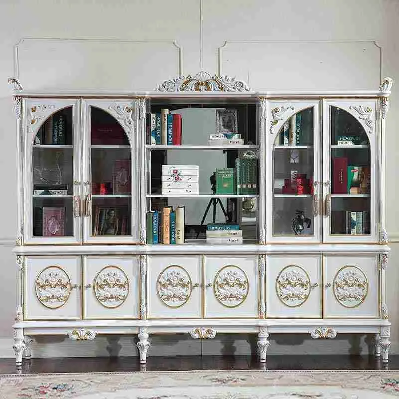 Custom French White Bookcase | Create Timeless Elegance