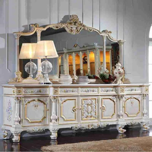 Wood Vintage White Console Cabinet | Timeless Charm Awaits