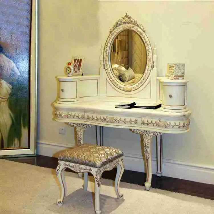 French-Style Dressing Tables with Drawers & Mirrors