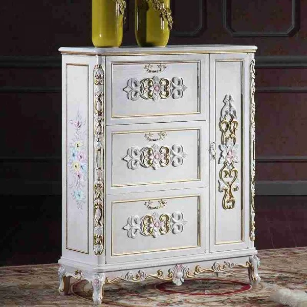 Classic White Shoe Cabinet | Enhance Your Entryway Today