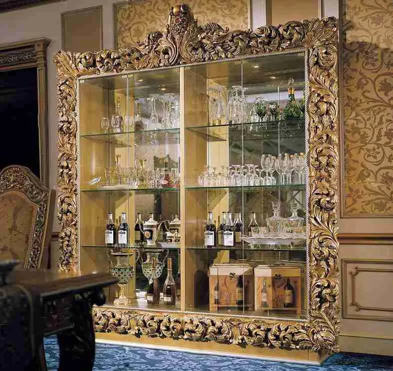 Luxury wooden bar table detail view – Wine cabinets & Bar tables design