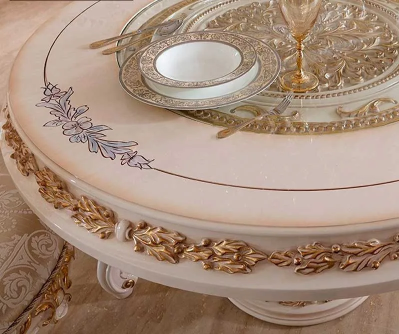 Discover Our Elegant Classic Oval Dining Table Set detail view – Dining tables design for Dining Room Ensemble