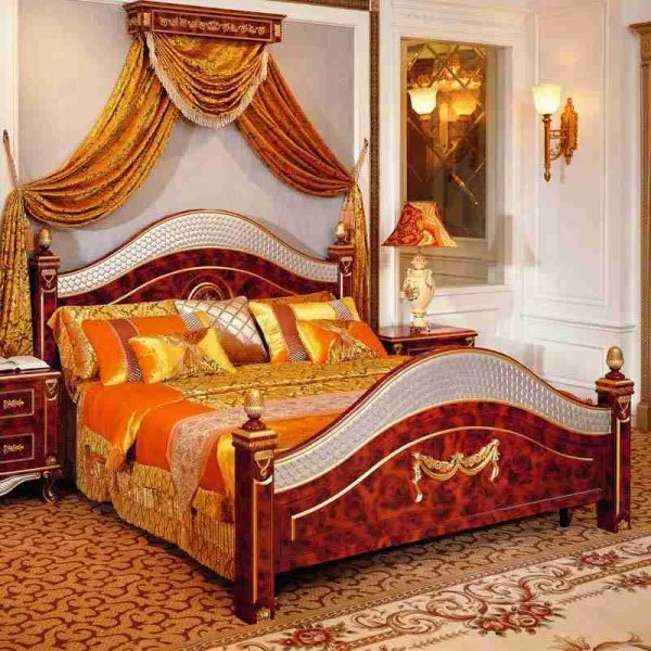 Luxury wooden double bed frame