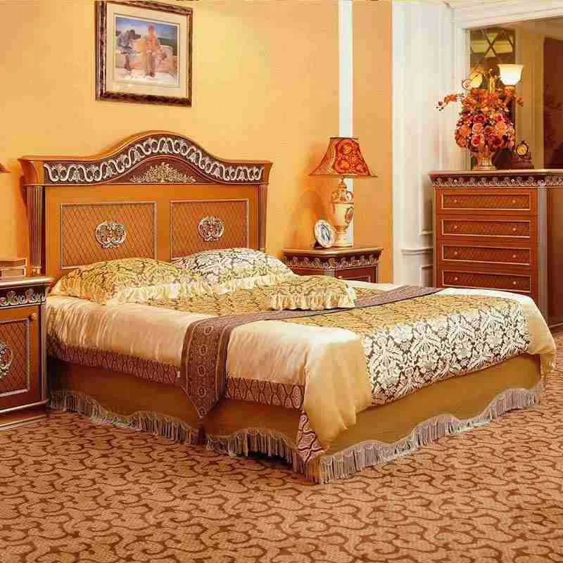 Luxury wooden double bed
