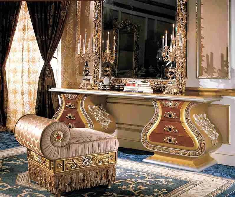 Luxury vintage dressing table with mirror detail view – Dresser tables design