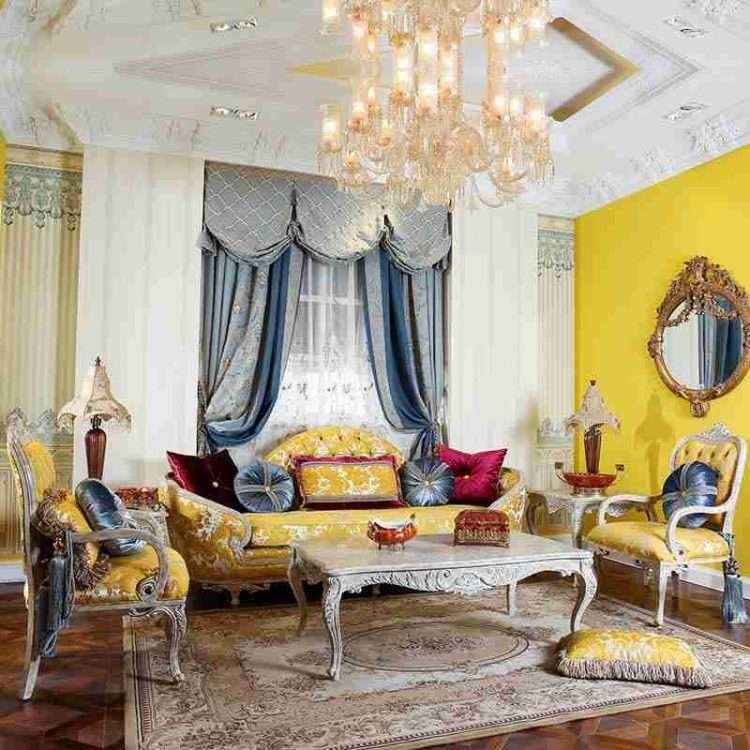 Luxury yellow couch 1