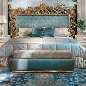 Luxury wood bed frame twin size furniture