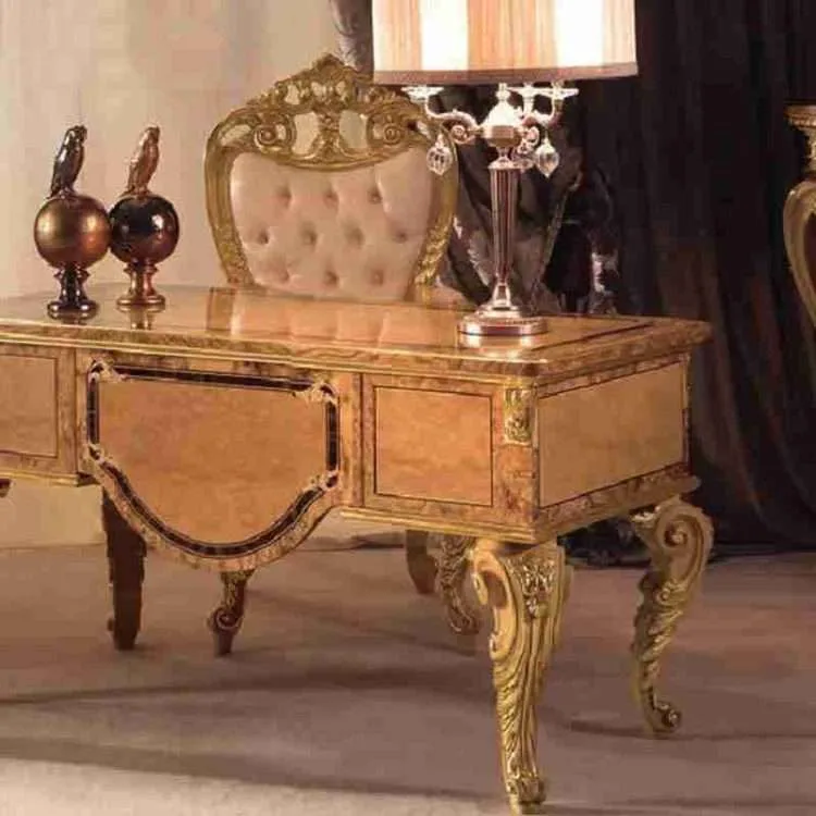 Transform Your Workspace with a Unique Gold Office Desk - Image 4