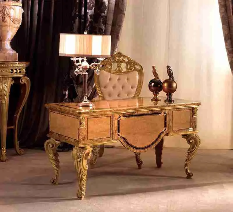 Baroque Gold Leaf Executive Desk