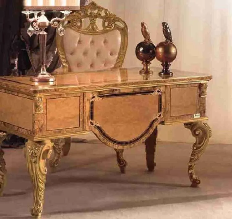 Transform Your Workspace with a Unique Gold Office Desk - Image 2