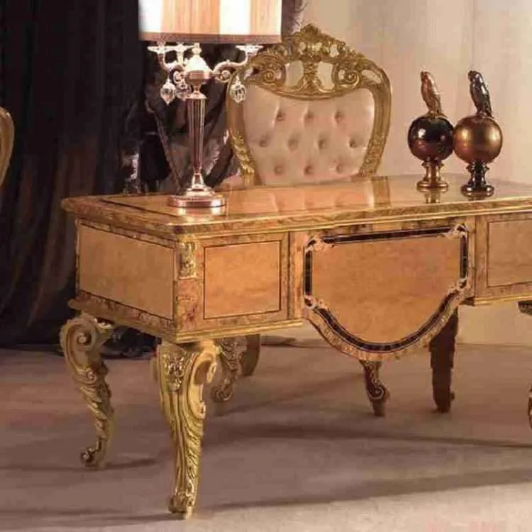 Transform Your Workspace with a Unique Gold Office Desk - Image 3