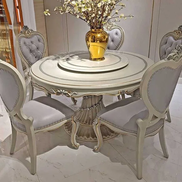 Timeless Vintage French Dining Table for 6