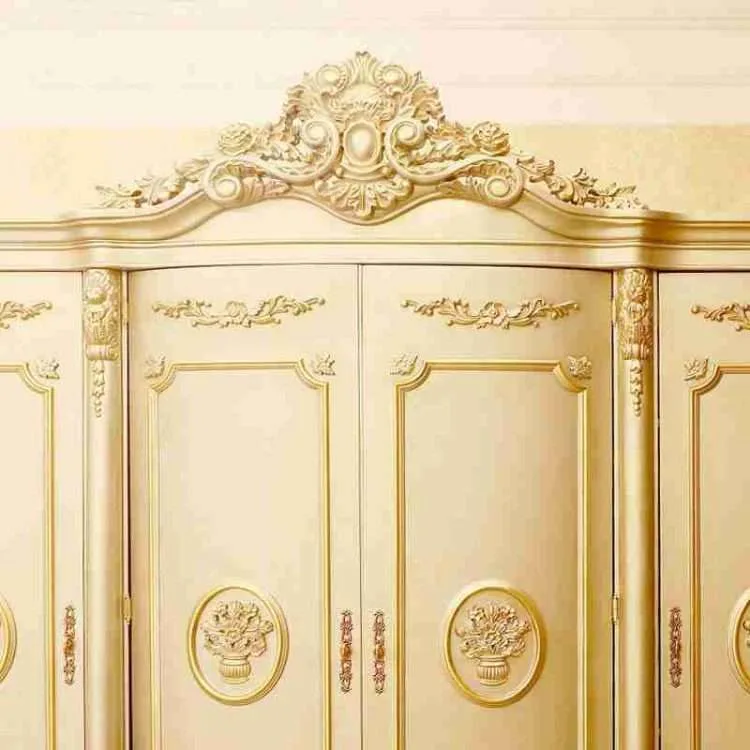 Elegant Vintage 4-Door Wardrobe Closets for Your Home - Image 2