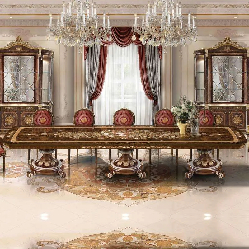 Architectural Marquetry Dining Table