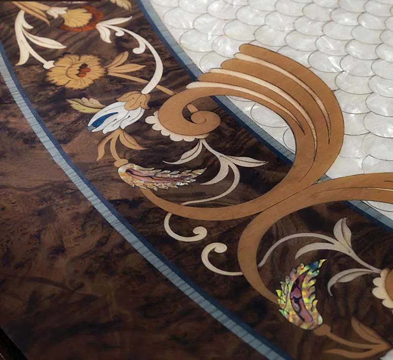 Custom 12-Person Round Dining Table | Transform Your Space material texture – Dining tables design