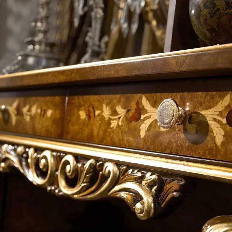 Stunning Vintage Makeup Table with Mirror craftsmanship close-up – Dresser tables design