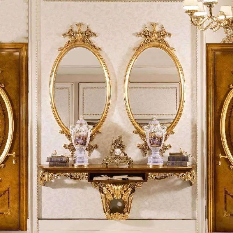 Stunning Antique Entry Table with Mirror