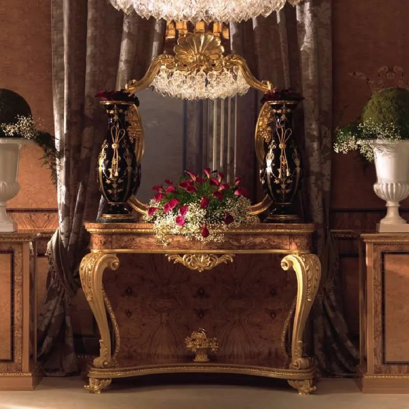 Baroque-Style Gilded Console