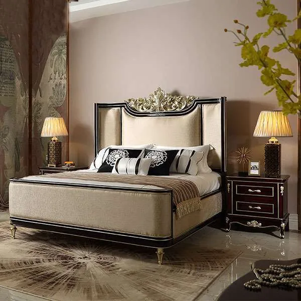 Classic Double Bed with Headboard