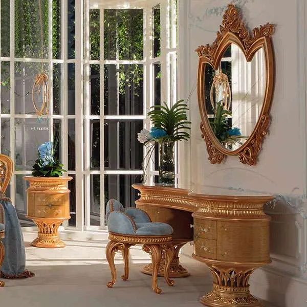 Shop Luxury Vanity Tables with Gold Accents for Your Bedroom