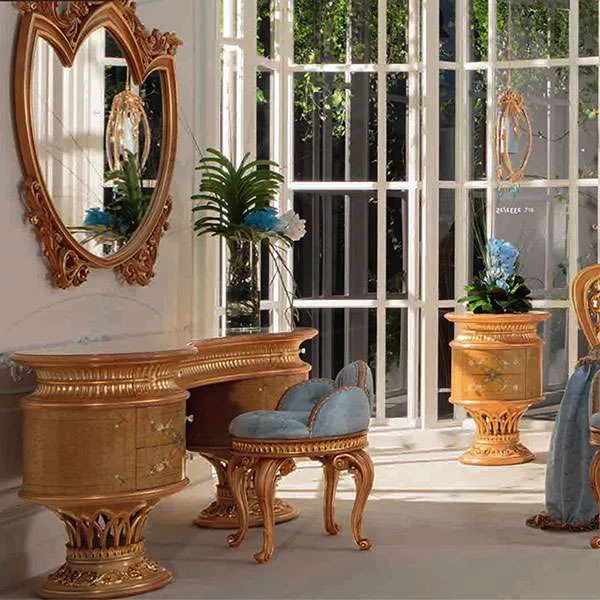 Luxury Vanity Tables with Gold Accents for Your Bedroom material texture – Dresser tables design