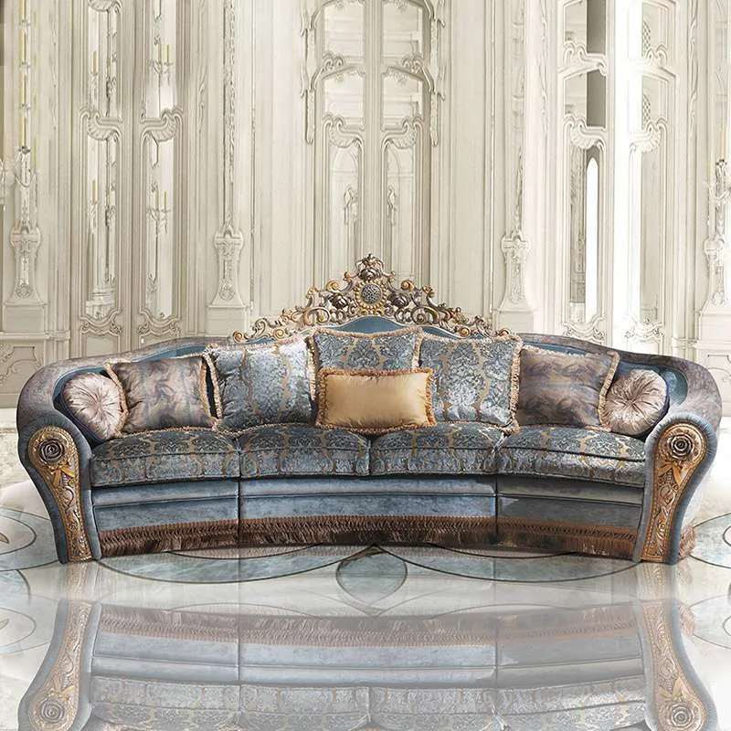 Luxury custom royal blue sofa living room furniture
