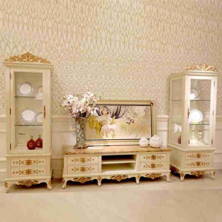 Luxury custom tv cabinet unit with drawers for home furniture