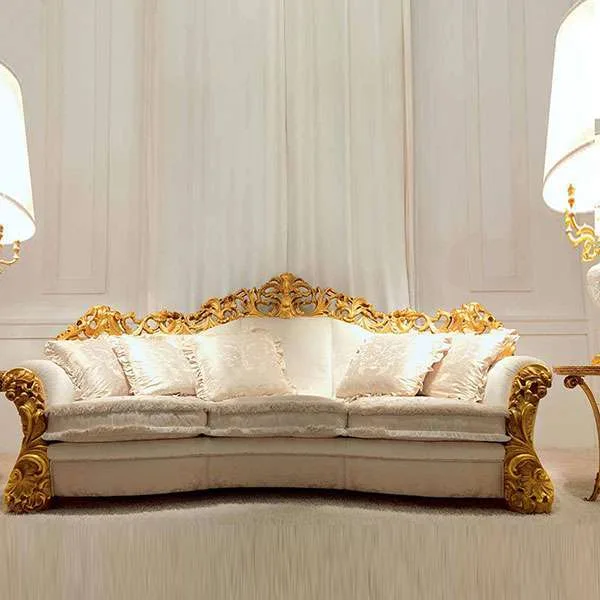 Luxury custom white fabric sofa