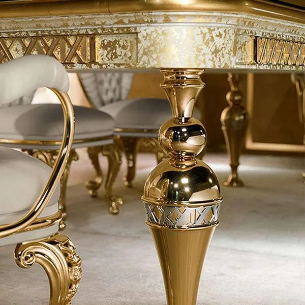 Modern Luxury Gold Dining Table craftsmanship close-up – Dining tables design