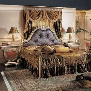 Custom luxury double bed frame with headboard frames for home furniture