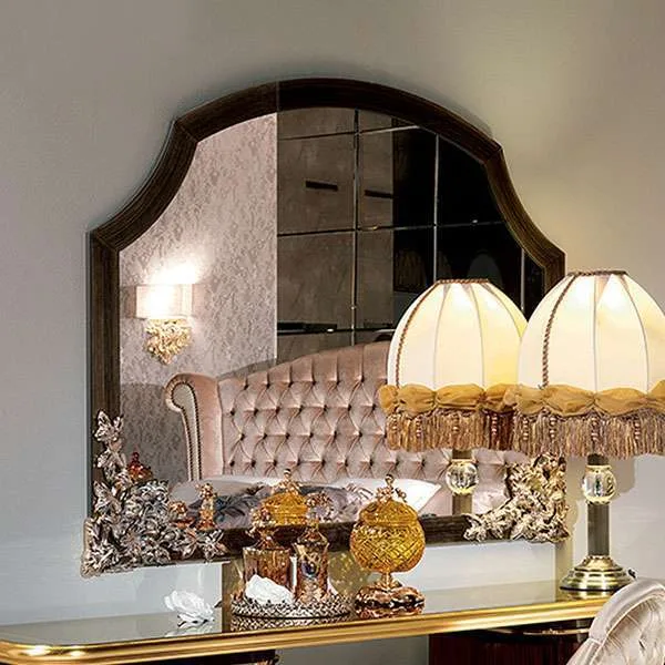 Classic dressing table with mirror and drawers - Image 2