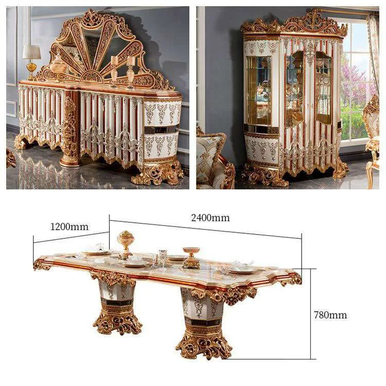 Custom Luxury elegant dining room furniture sets for home furniture