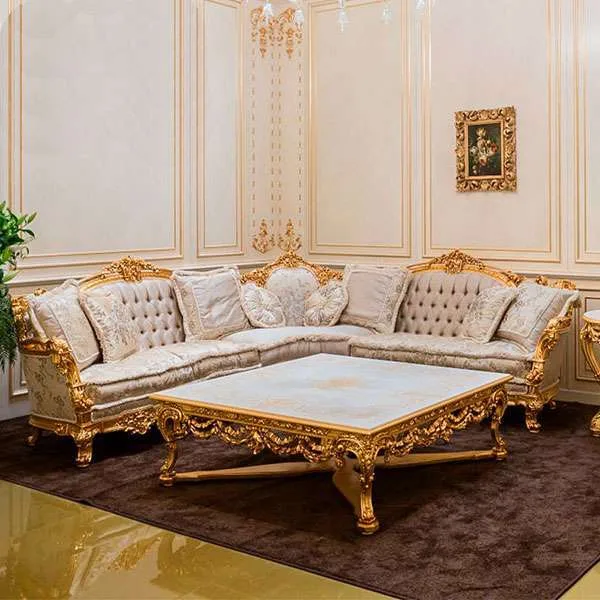 Custom luxury fabric L shape sofa for home furniture