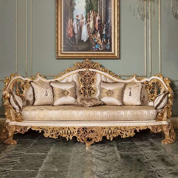 Flower pattern fabric sofa