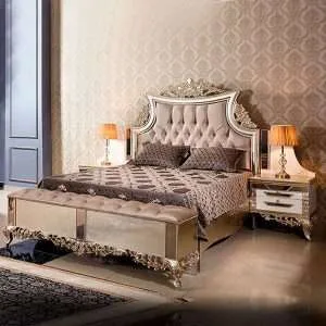 Custom luxury Classic full double bed set for home furniture