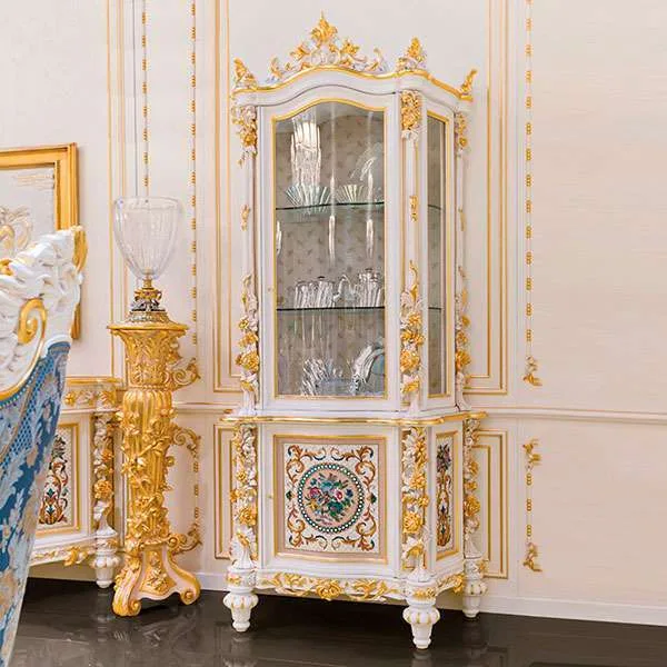 Custom luxury glass display cabinet bunnings for home furniture