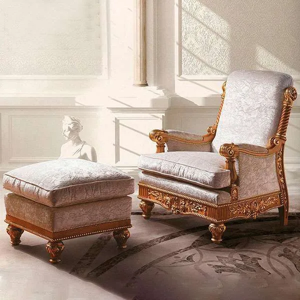 Custom Luxury single sofa chair with leg rest for home furniture