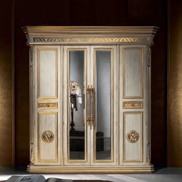 OE-FASHION Custom Classic Wardrobe Closets with Mirrors