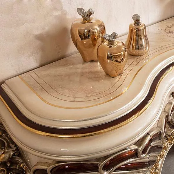 Architectural Rococo Marble Top Media Console material texture – TV Stands & Media Consoles design