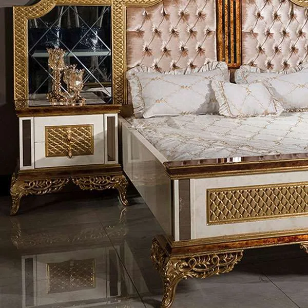 Wooden bed frame with headboard - Image 4
