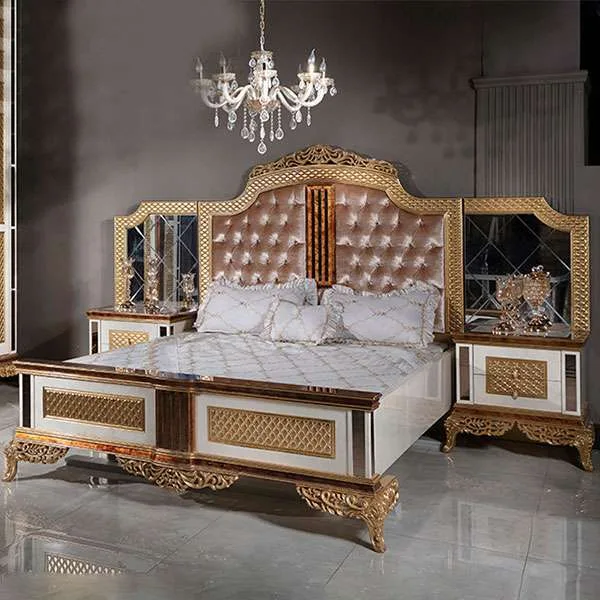 Wooden bed frame with headboard - Image 2
