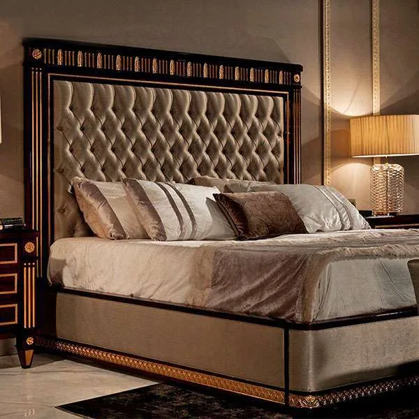 Solid wood bed frame with headboard - Image 2