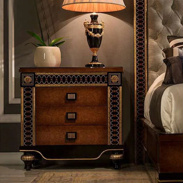 Neoclassical Ebonised Bedroom Set material texture – Beds design